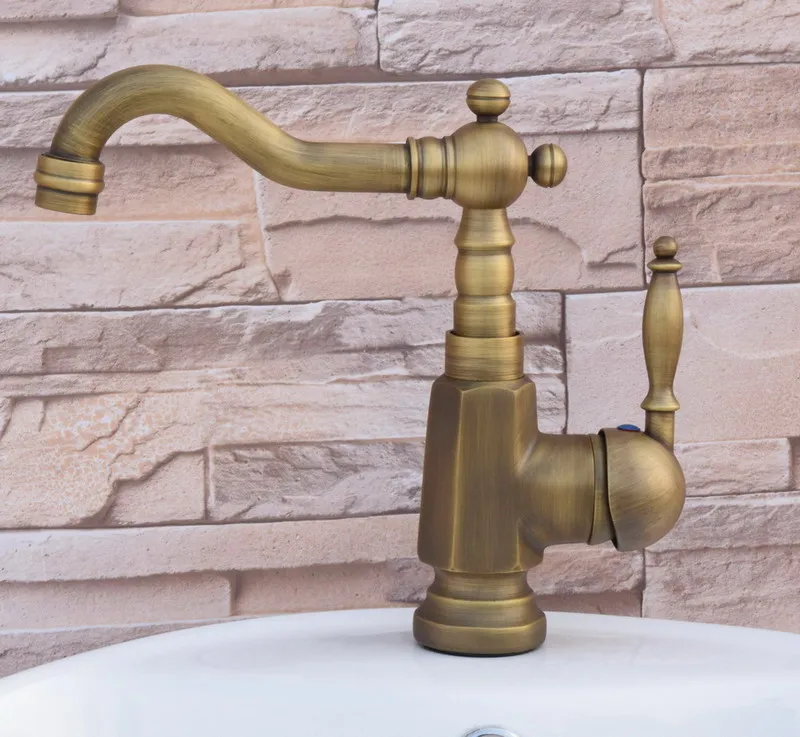 Винтаж Ретро Античная Латунь Кухня Мокрый Бар Ванная комната сосуд поворотный