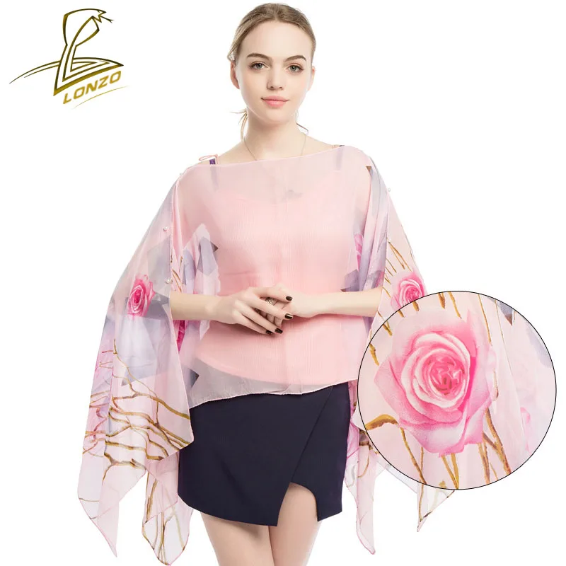 LONZO новинка прозрачный шифоновый солнцезащитный козырек пляжная одежда женский