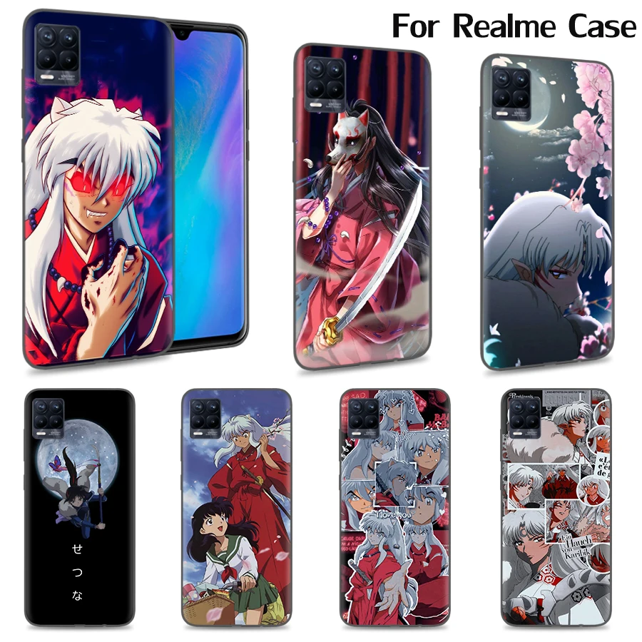 

I-Inuyasha Cartoon Case For Realme 8 7 6 5 3 Pro Cover Silicone Soft Shell For OPPO Realme 6i 7i 5i Coque Trend TPU Black Capa