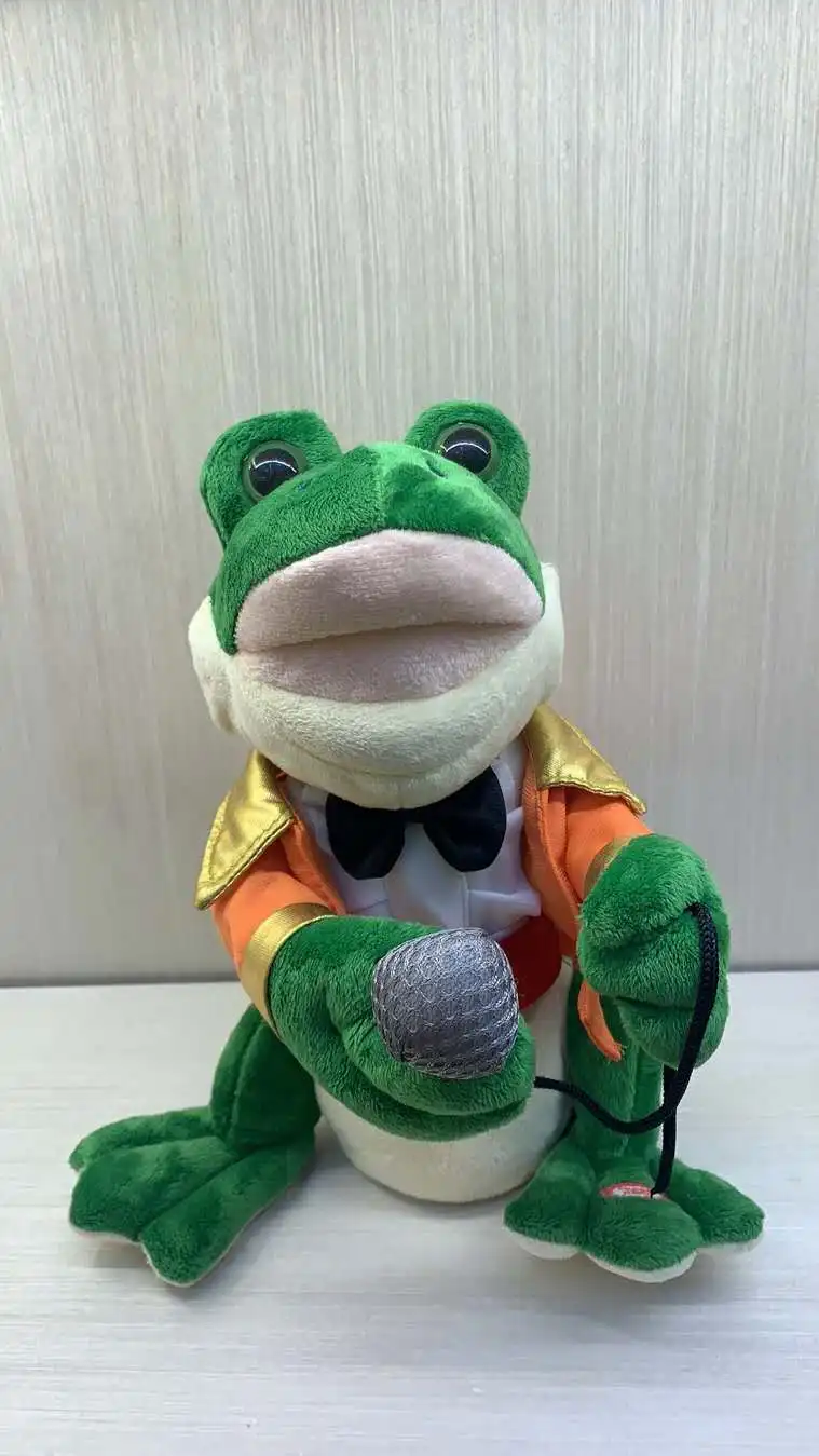 Электрическая игрушка плюшевая креативная кукла возьмите микрофон пойте