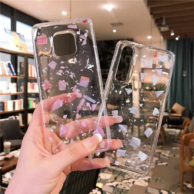 Блестящий чехол из золотой фольги для Huawei P30 P20 P10 Mate 20 Honor 8X 9 V10 V20 Nova 2s 3i 4 Y9 P smart Plus