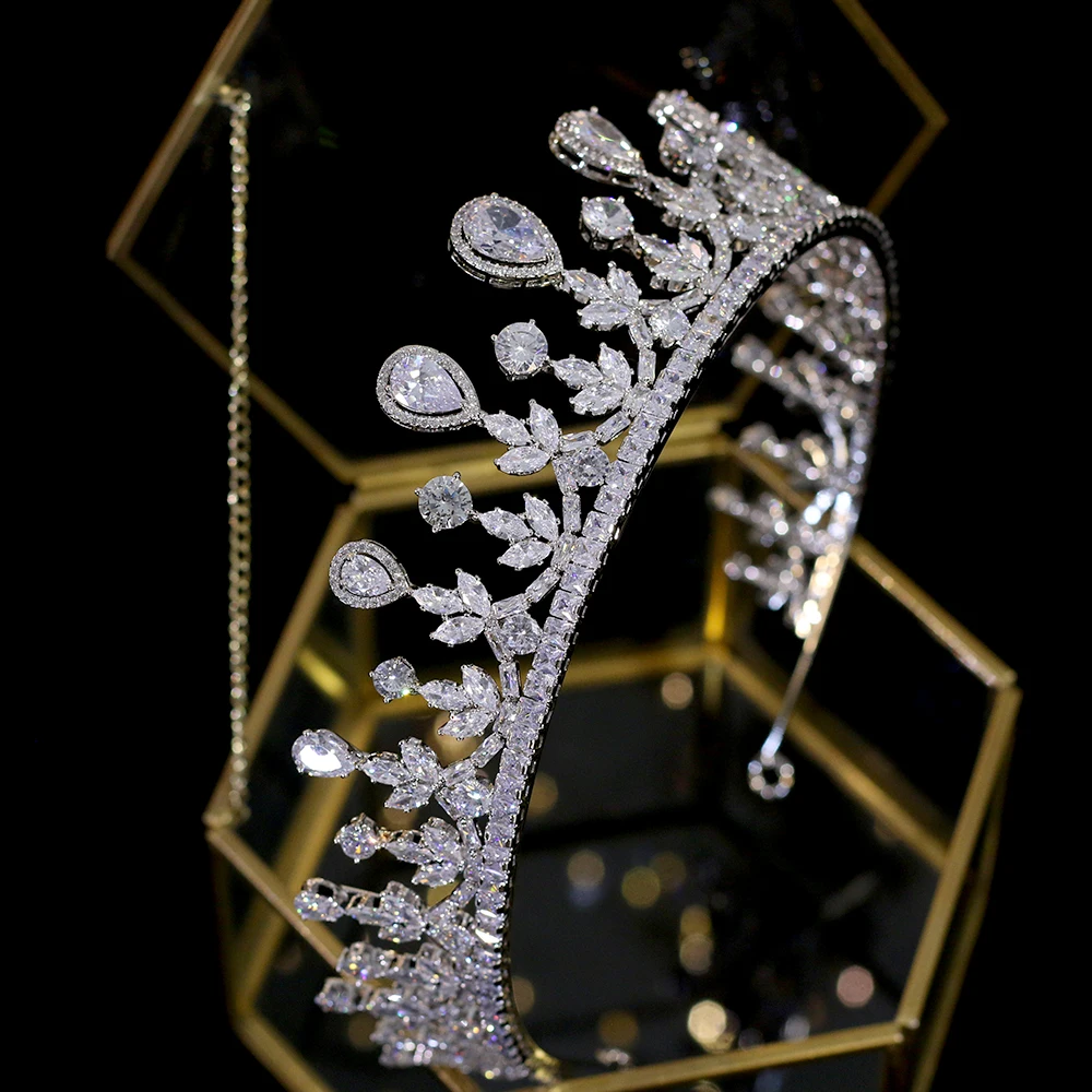 Удлиненная корона тиара высококачественные женские ювелирные изделия из