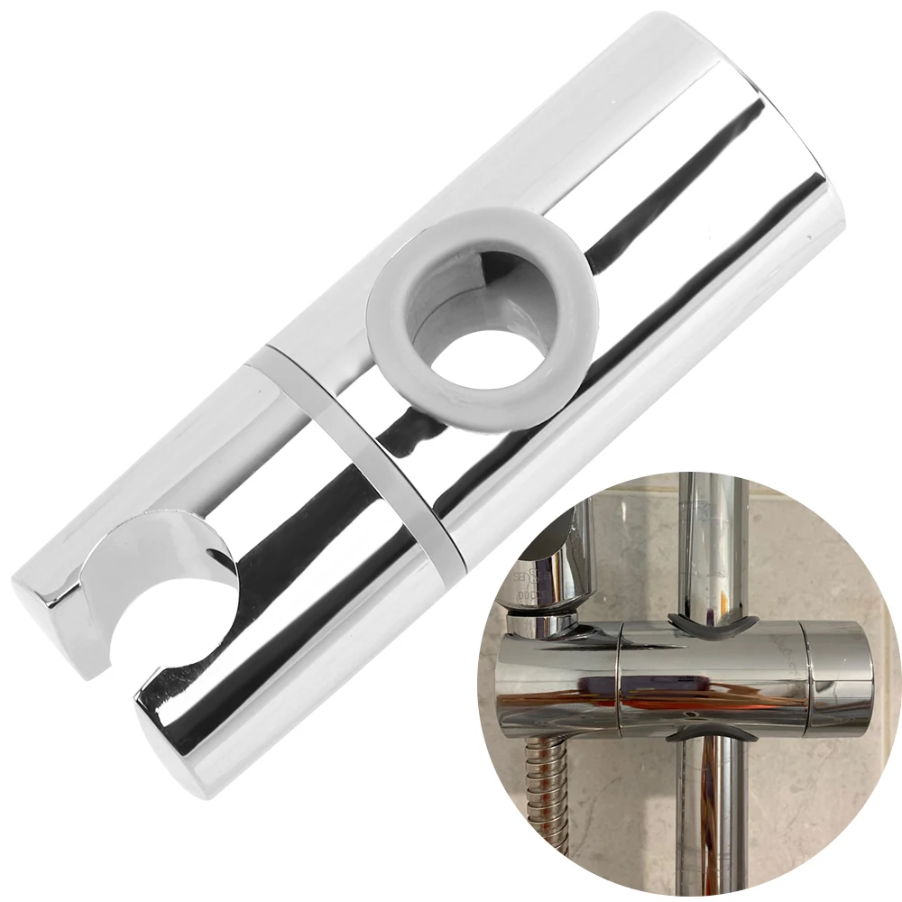 

Adjustable Clamp Bathroom Accessories 18-25mm Shower Slide Rail Bar Holder Universal ABS Shower Head Holder Bracket