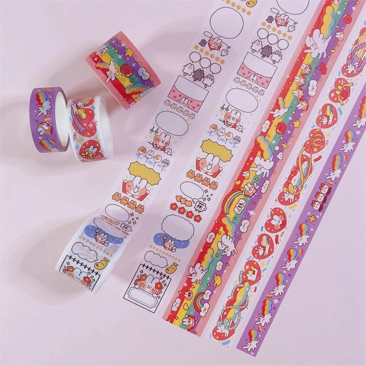 Kawaii хлеб кролик маскирующая васи лента Корейская Милая декоративная клейкая лента для дневника DIY Скрапбукинг наклейка школьные канцелярские принадлежности