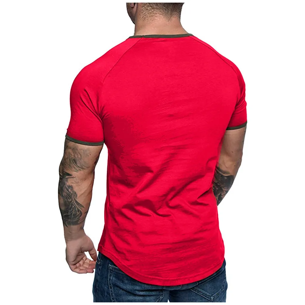 Новинка 2020 Мужская футболка с круглым вырезом для фитнеса и бодибилдинга летние