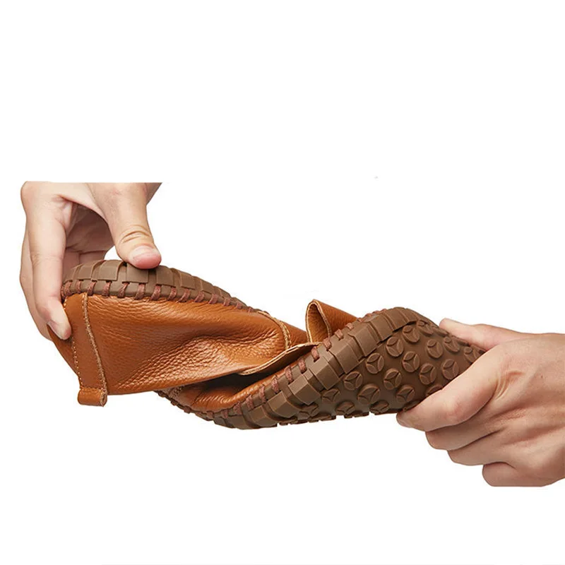 

Driving shoes men summer loafers brand genuine leather fashion sneakers large size 48 49 soft bottom man sneakers