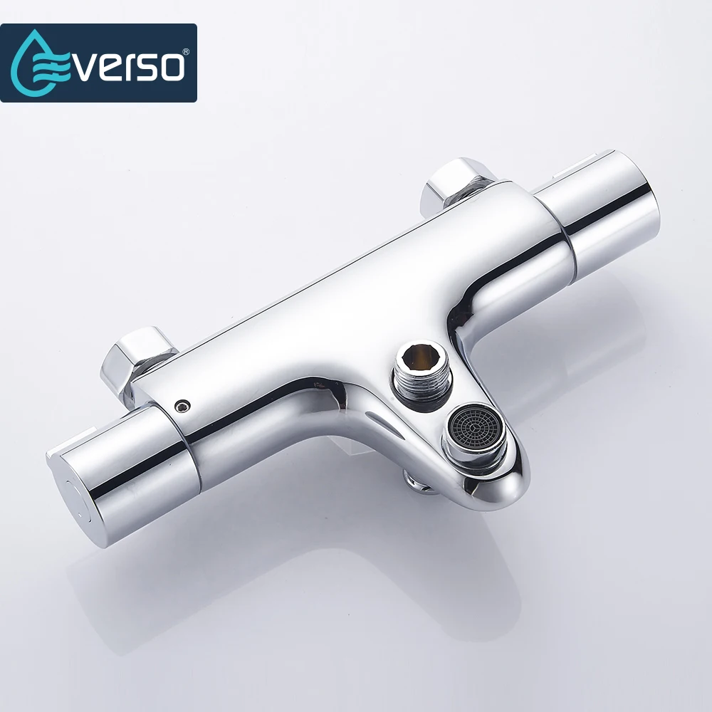 Термостатический смеситель для душа в ванной комнате регулирующий настенный