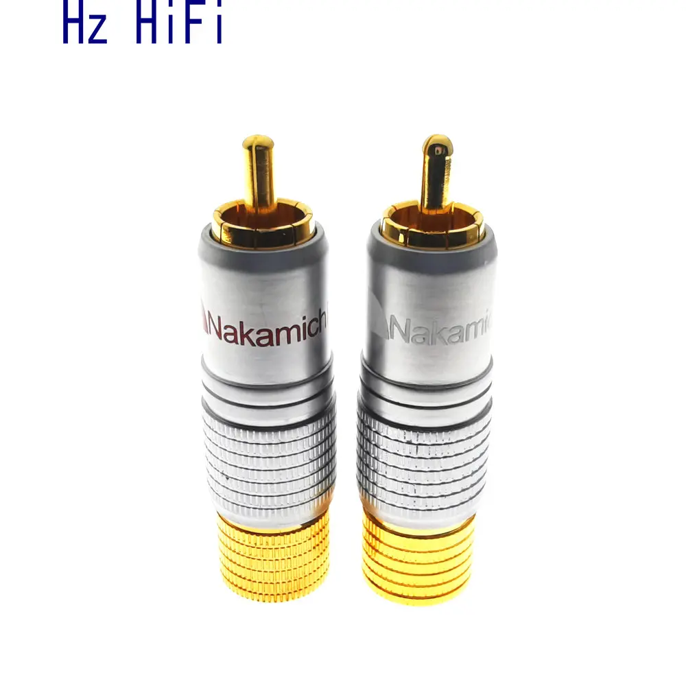 6 пар 12 шт. 24 К позолоченный RCA штекер аудио видео кабель Разъем Nakamichi RCA|Коннекторы