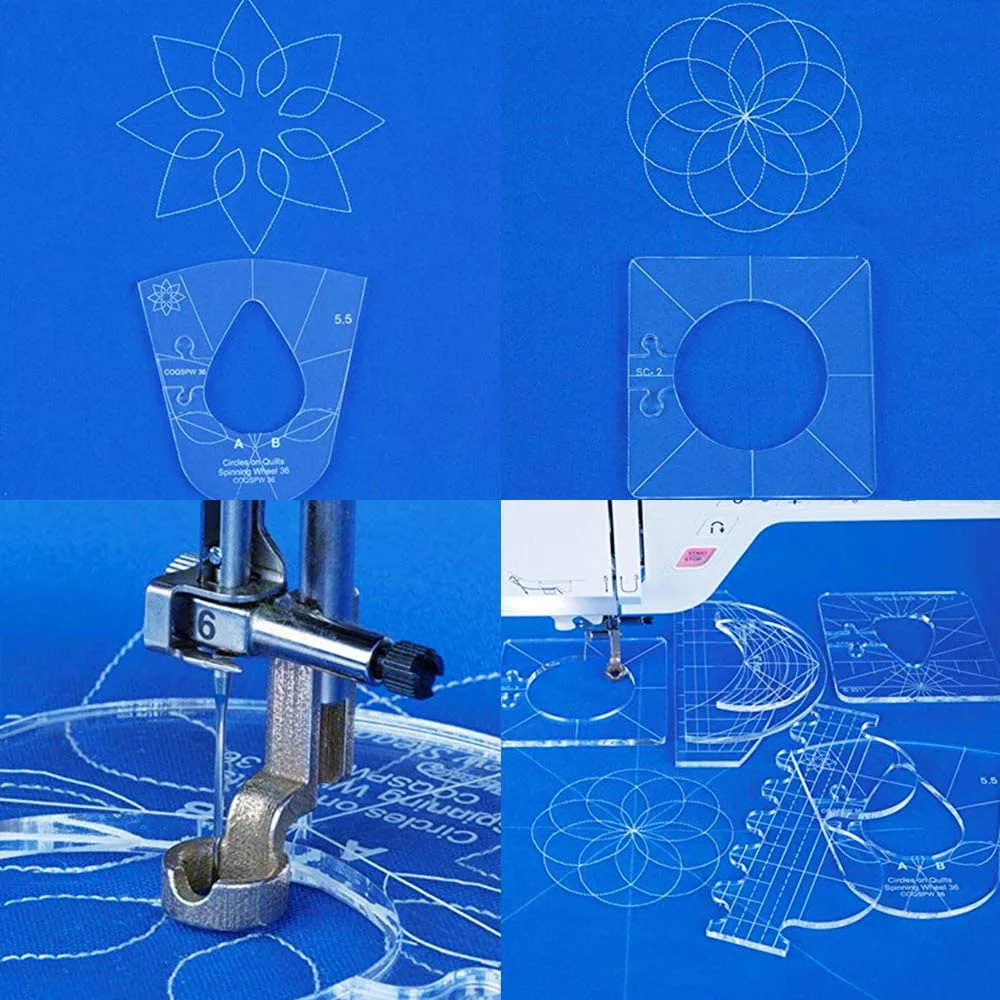 6 шт. лоскутное шаблонная линейка Сделай Сам Акриловые Швейные Инструменты Kit