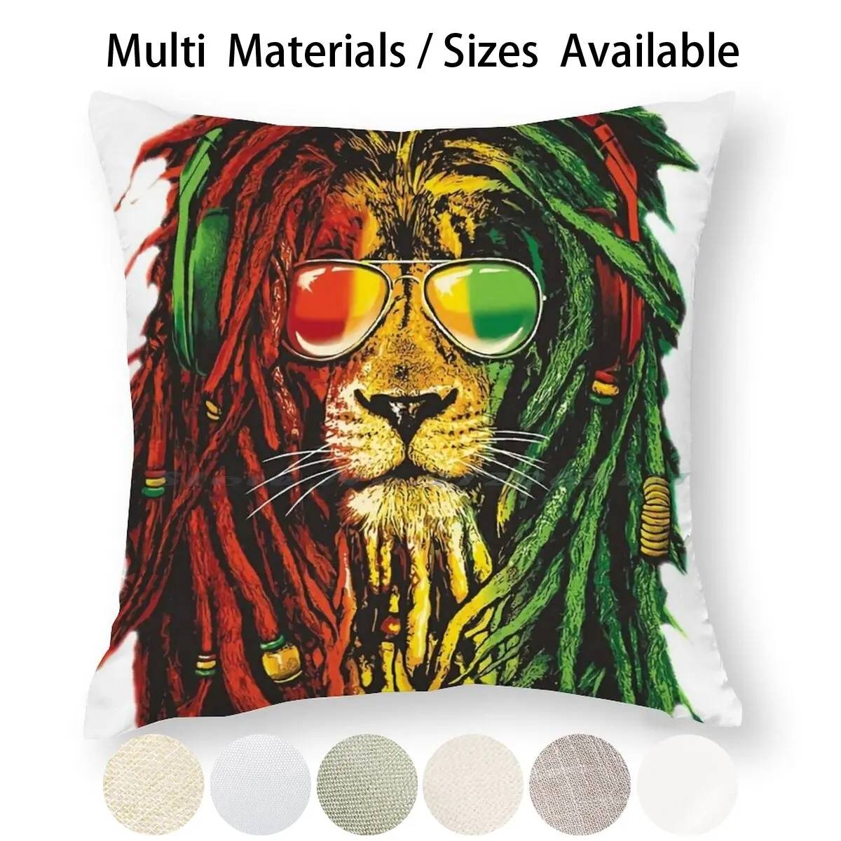 Rasta Lion Art для регги Женский чехол наволочка из хлопка и льна волнистые Лев Rastaman -