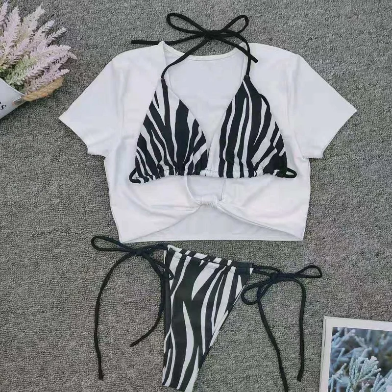 MUXILOVE/2019 женский купальный костюм с принтом зебры Новый пикантный комплект бикини