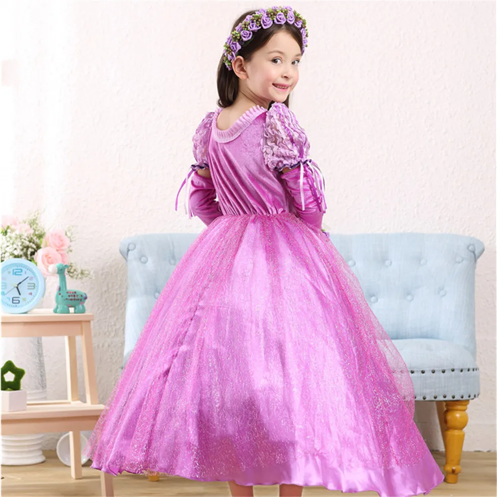 Halloween Party Girls Rapunzel Dress Children's Christmas Child The Tangled costume Cosplay Costumes | Тематическая одежда и