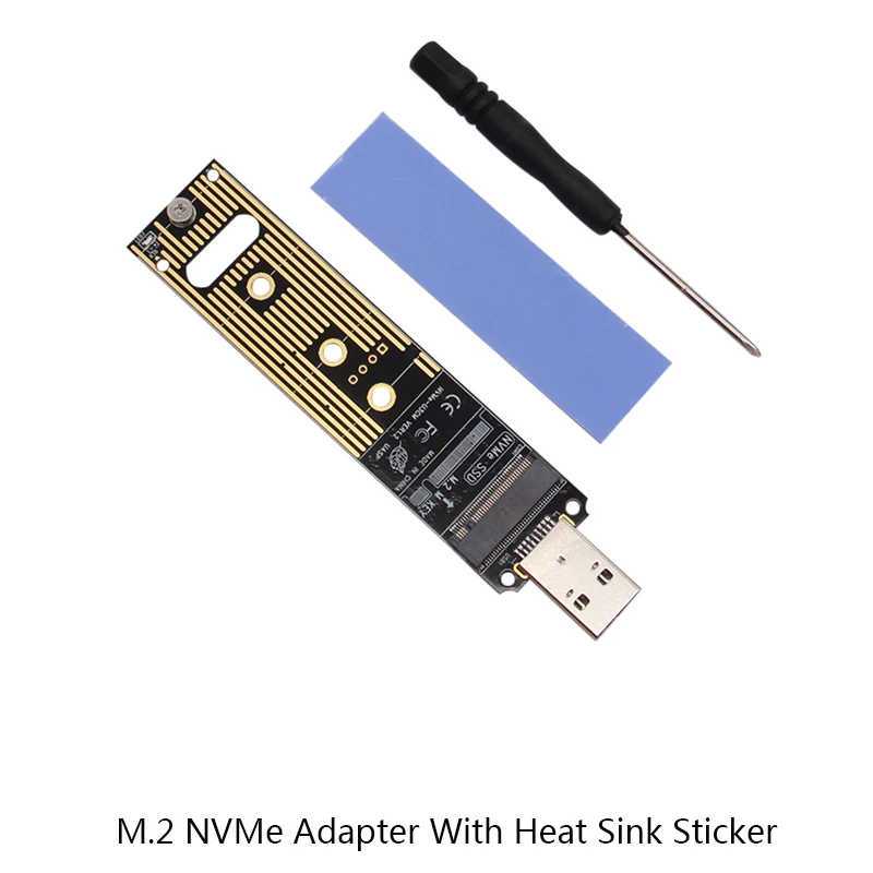 M2 NVME SSD Adapter PCIe External Hard Enclosure HDD card M.2 to USB 3.1 GEN2 10Gbps M Key Converter for 2242 / 2260 2280 | Компьютеры и