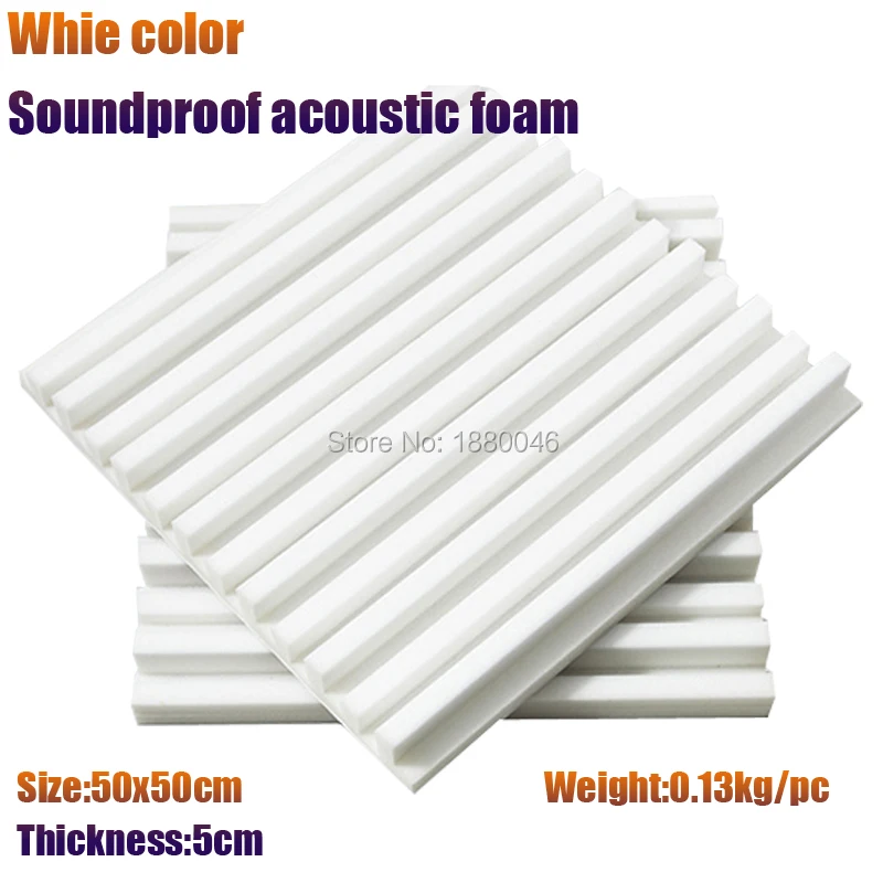 

Eco-friendly white acoustic foam Soundproof acoustic panel studio foam size 50*50*5cm for Studio Room