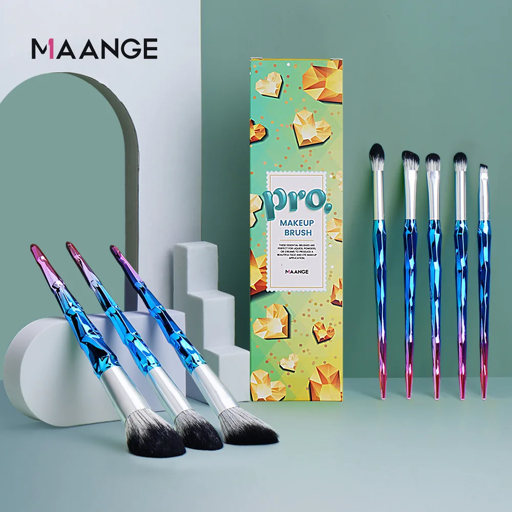 Maange Makeup Brush Set Eyeshadow Blush Brush Highlight Brush Contouring Brush with Carton Full Set of Beauty Tools