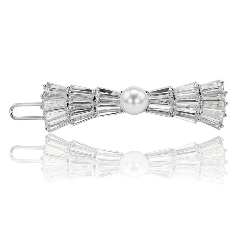 

New Classic Top Quality AAA CZ Trendy Barrettes Fashion Hair Clips for Women Hairpins Accessories Girls Wedding jewelry F00036