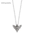 Готическое многослойное ожерелье в виде черепа, моли, винтажное женское простое ожерелье в стиле панк с кулоном-бабочкой и насекомым