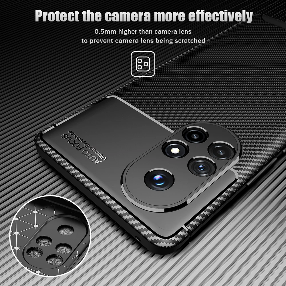 

UFlaxe Soft Phone Case for Huawei Nova 7 8 Pro SE Carbon Fiber Texture Shockproof Ultra-thin Cover Nova 7i JK