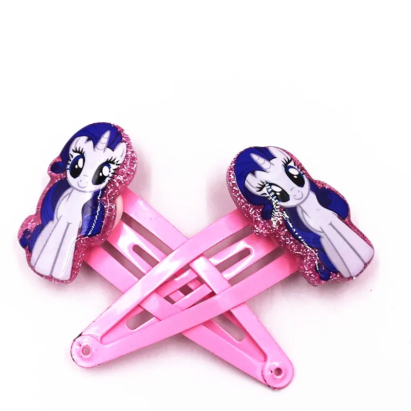 2 шт. милые заколки для волос My Little Poni в виде лошади единорога полимерные вечерние