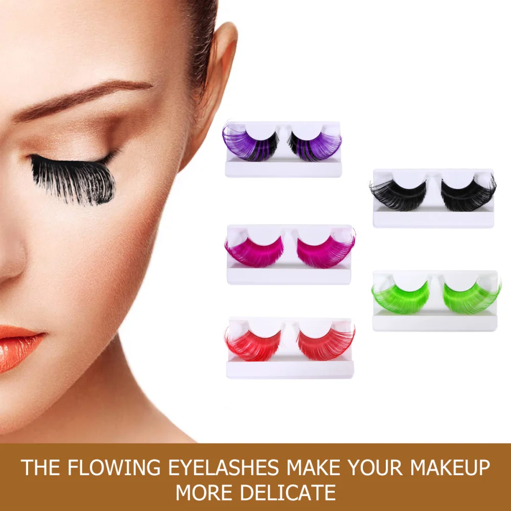 

5 Pairs of Makeup Artificial Eyelash Fake Lashes Performance Eyelash