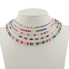 13 видов стилей Рождественский подарок Радуга CZ блестящий чокер Очаровательное ожерелье регулируемое женское Свадебная вечеринка день рождения эффектные ювелирные изделия ошейник