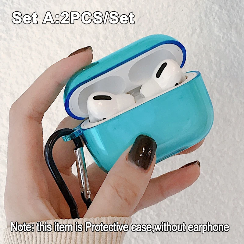 2/4 шт. спортивный Чехол для airpods прозрачный чехол pro милый защитный 3 затычка