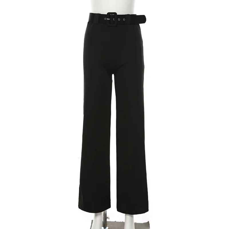 

Summer new style women's mid-waist casual pants bag hip slim fashion straight leg wide-leg pants women
