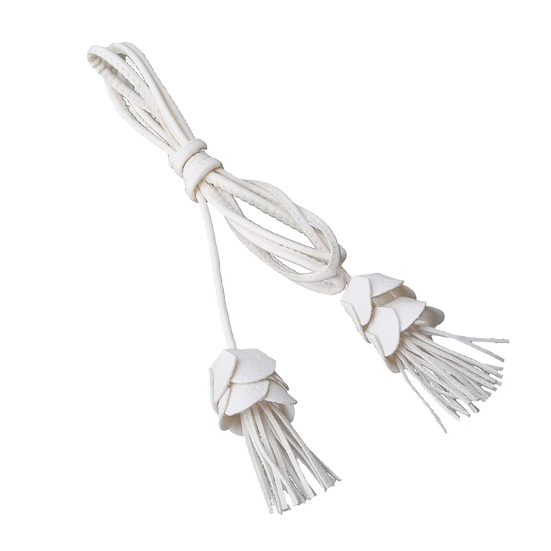 

New Arrivals Thin PU Leather Belt Women Faux Leather Belt With Flower Tassel Female Solid Waistband For Dress 160cm
