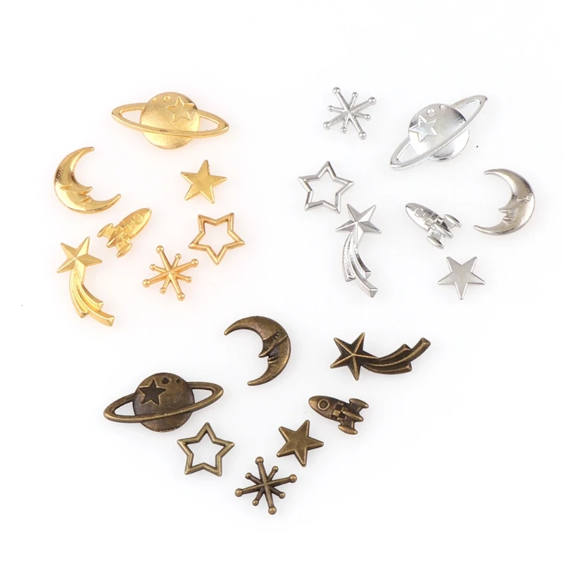 

35 Pcs Cosmos Theme Resin Filler and Constellation Theme Resin Filler Set Moon Star Resin Charm Epoxy Resin Supplies