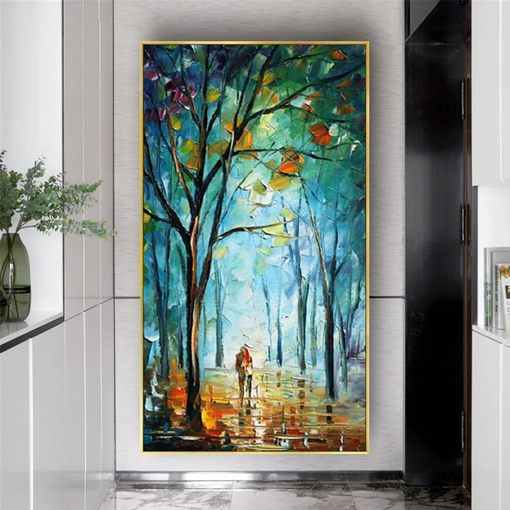 

Большой размер Ручная роспись современный абстрактный красочный нож картина маслом на холсте Картина на холсте для гостиной домашний деко...