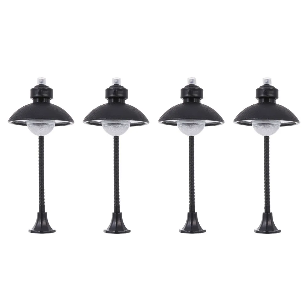 

Модель уличной лампы, 4 шт., лампа, аксессуары для модели лампы (черный)