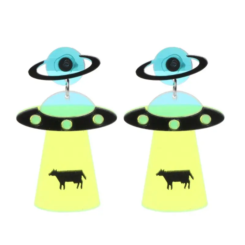 Акриловые большие серьги для ночного клуба листья Глаза Кошка звездчатая