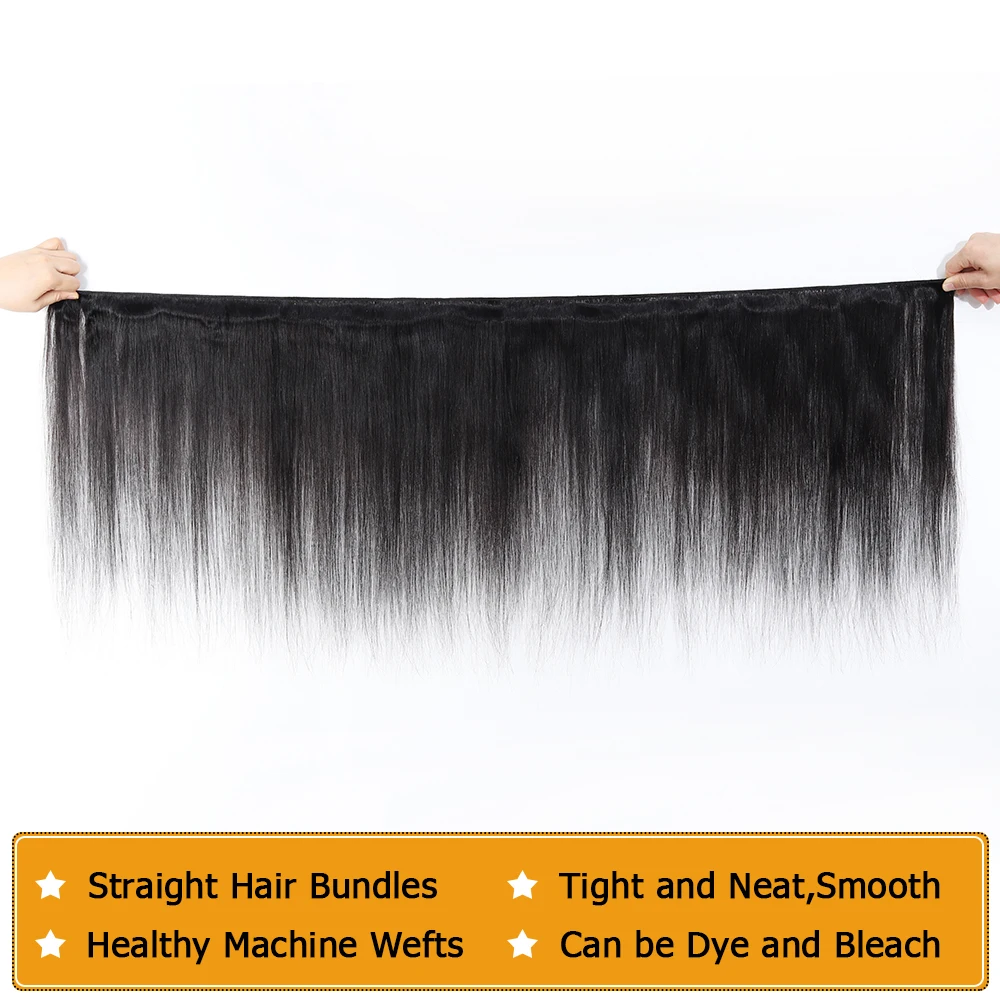 Прямые пряди волос с фронтальной перуанской связкой кружевной QT волосы 3 не Реми