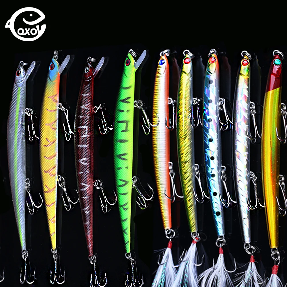 

QXO minnow fishing lures jig metal wobbler hard goods for fishing wobble surface lure jigging materials wobbler lure swimbait