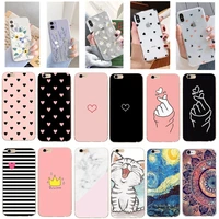 clear phone case for iphone 11 pro max 6 6s 7 8 plus xs xr x se 2020 5s love heart daisy flowers soft silicone cover back cases