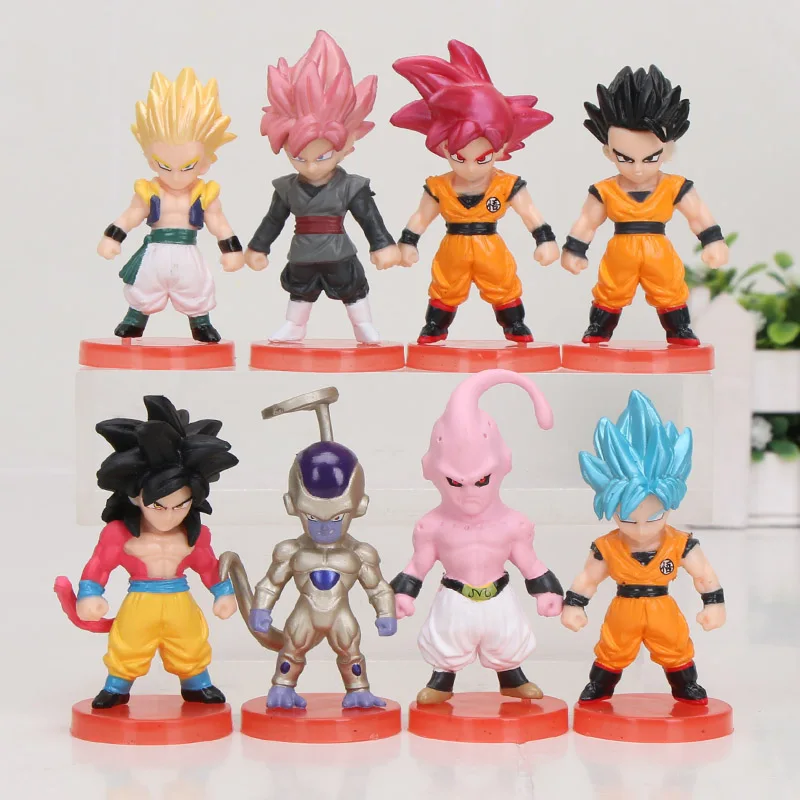 2 opp bag 8 шт./компл. Dragon ball Z Brinquedos супер Гоку Фриза Улун Bulma пикколо Вегета наппа Рисунок Аниме DragonBall модель игрушка - Цвет: 2 opp bag