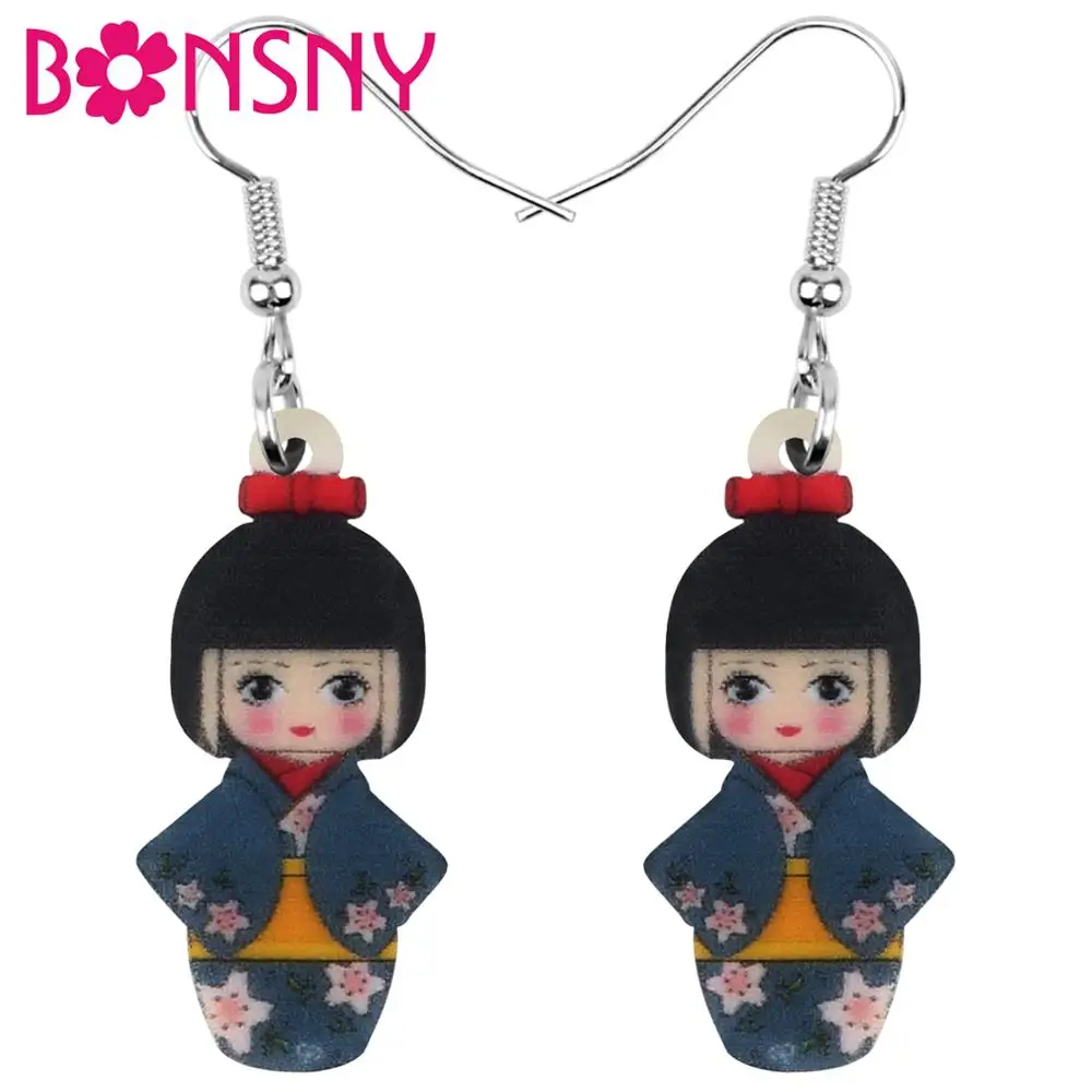 Акриловая японская цветочное кимоно Bonsny кукла для девочек ювелирные изделия