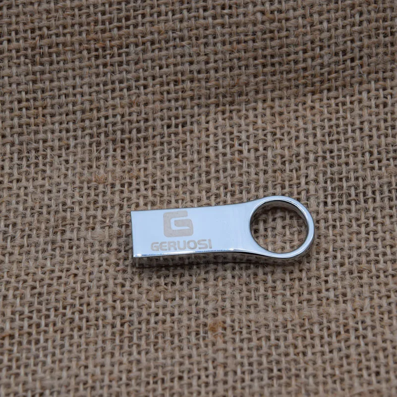 Мини Usb флеш накопитель 128 Гб металлический водонепроницаемый 64 ГБ 32 серебристый
