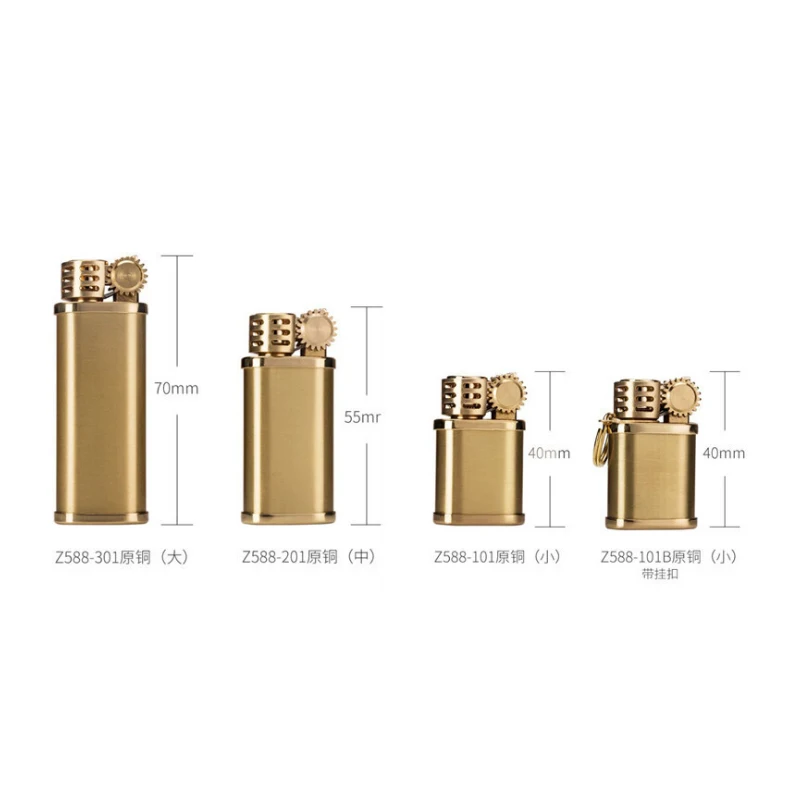 

Retro Flame Copper Kerosene Oil Lighter Mini Metal Fire Refillable Cigarette Cigar gasoline petro Lighters Men Gadget