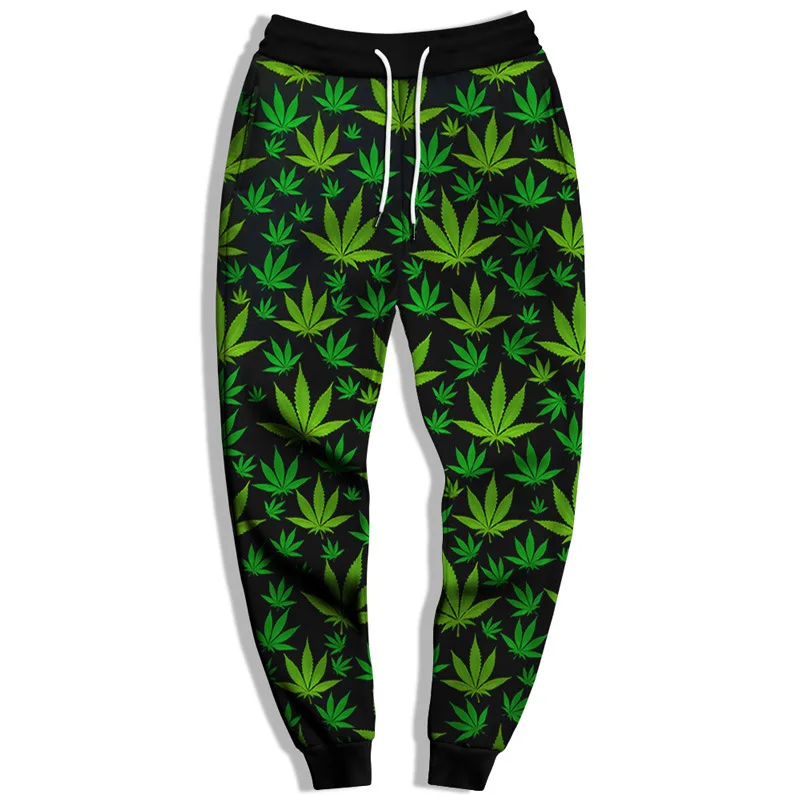 

Leaves Digital Couples Women Trousers Casual Fat Lady Trousers Sports Loose Pants Haren Jogging Trousers Foot Pants Big Size 5XL