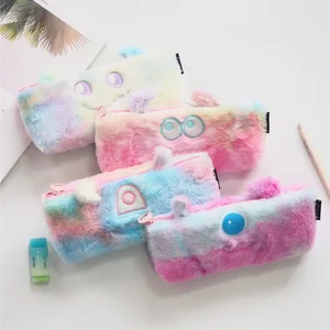Цветной трапециевидный пенал в виде маленького монстра, чехол для канцелярских принадлежностей, органайзер, сумка, школьные и офисные принадлежности, Escolar