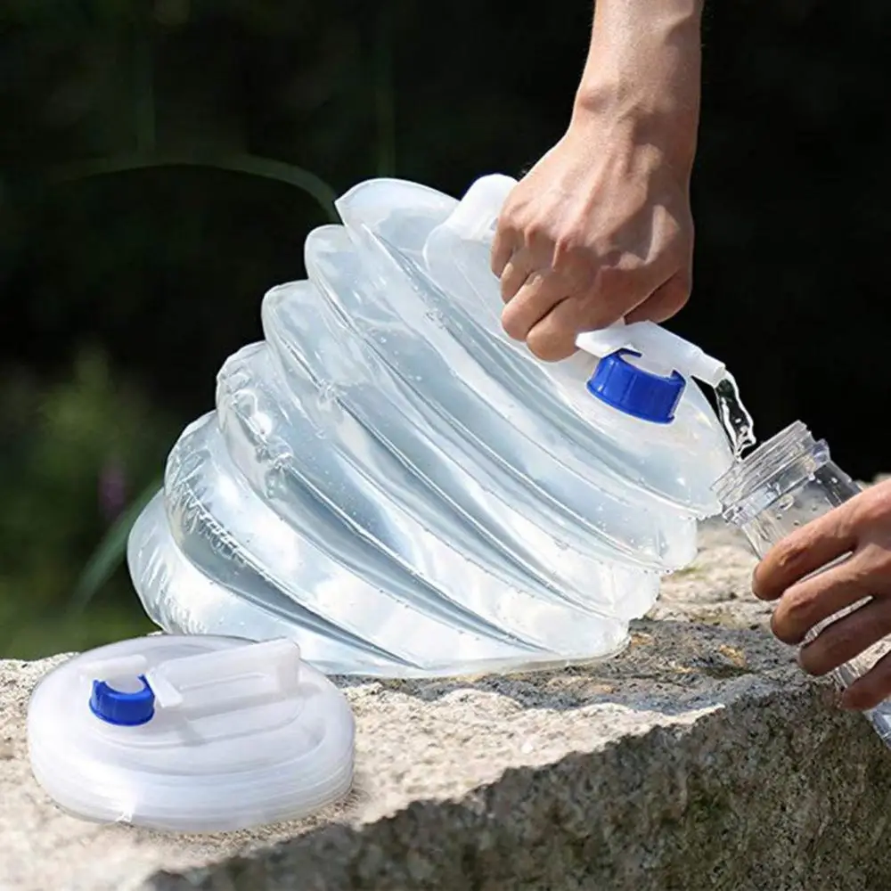 

Складная бутылка-мешок для воды, вместительный полиэтиленовый мешок для воды 5/10/15 л, для отдыха на открытом воздухе, походов, пикника, барбек...