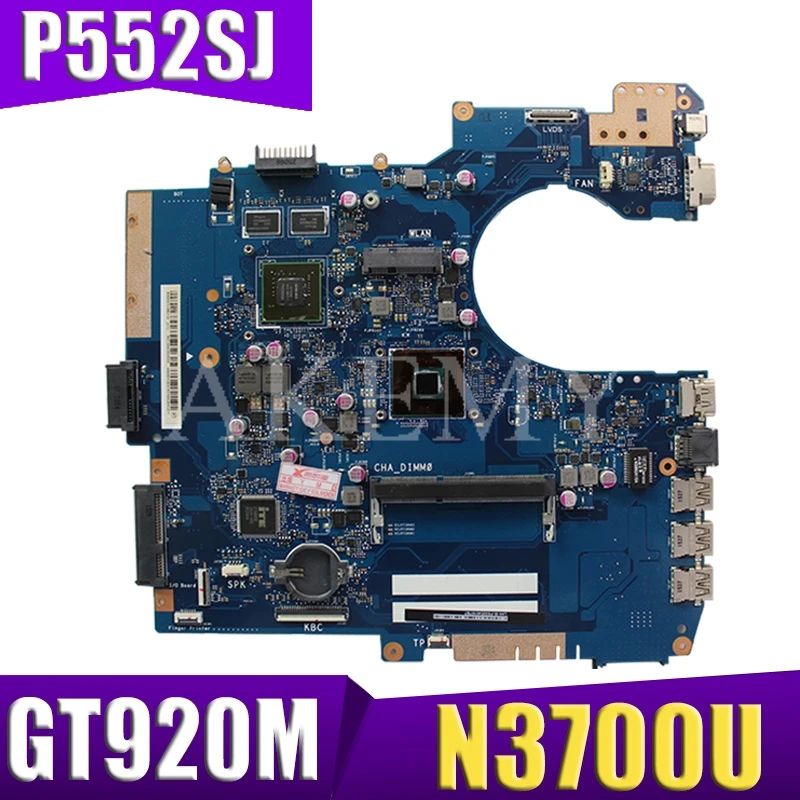 

Материнская плата P552SJ N3700U GT920M для ASUS P552SJ PU552SJ PRO552S P552S PU552S материнская плата для ноутбука P552SJ материнская плата