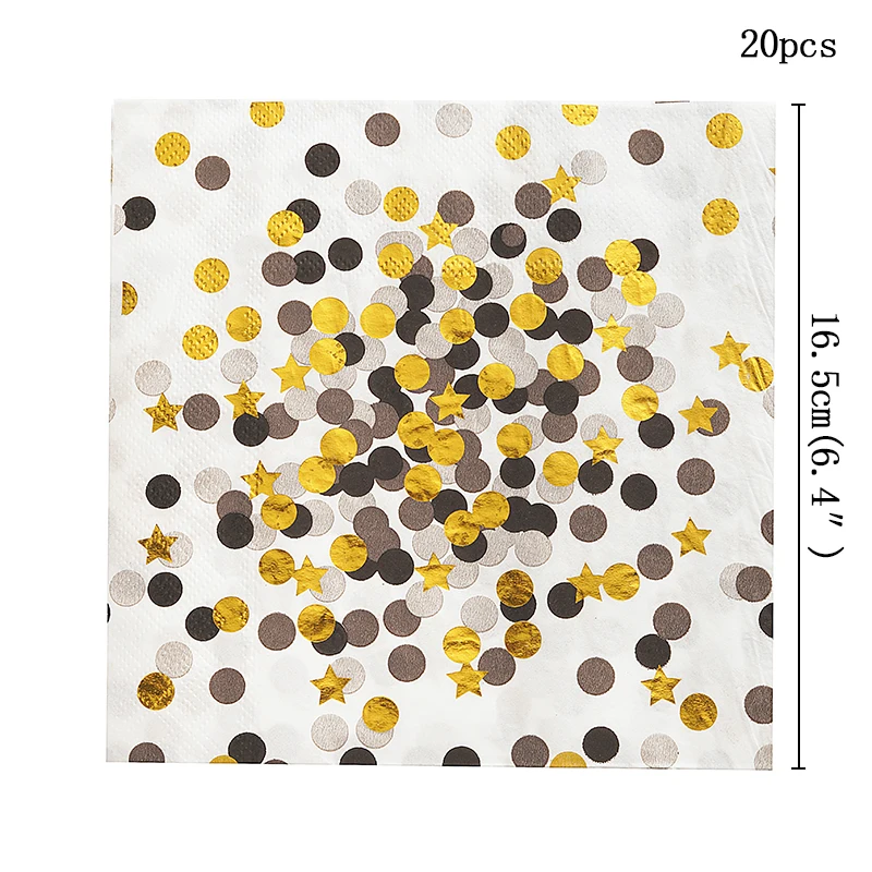 10 шт. золотой пластине Золотой тематическая вечеринка на день рождения столовые