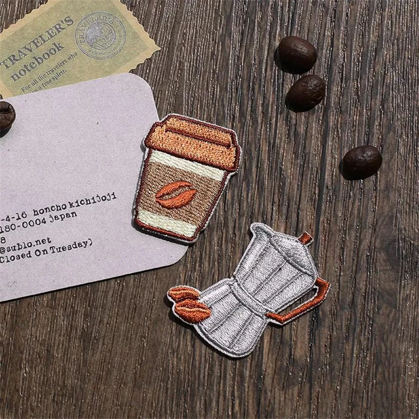 Брошь с вышивкой в виде кофеварки Эспрессо|Кофейные наборы| |