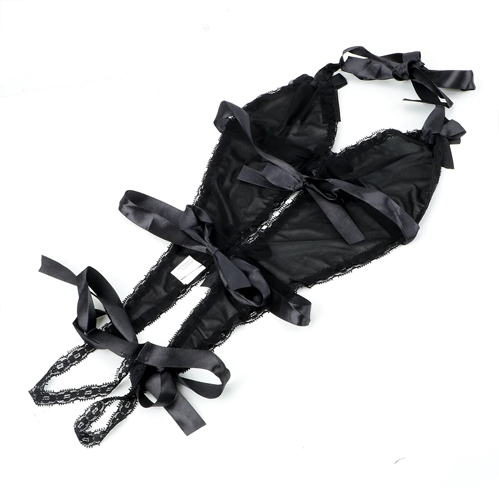 Кружевное сексуальное нижнее белье с V-образным вырезом прозрачная Пижама