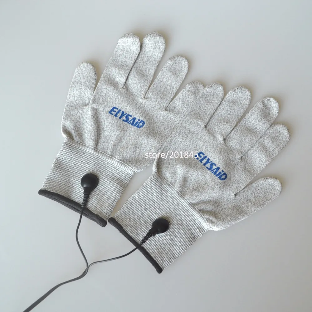 2 пар проводящий электродные перчатки из серебряного волокна дышащая тенсовый