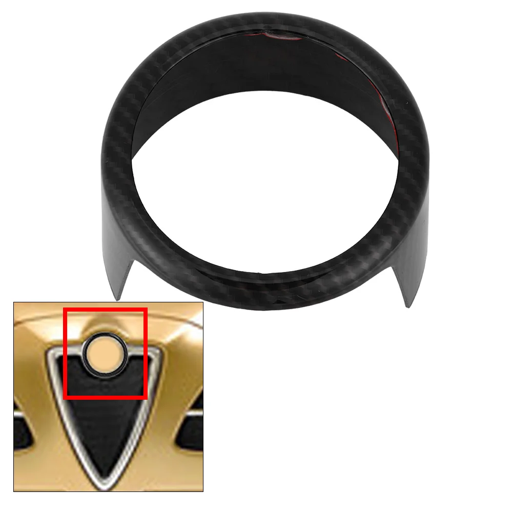 Новая декоративная Передняя решетка из углеродного волокна с логотипом кольцо