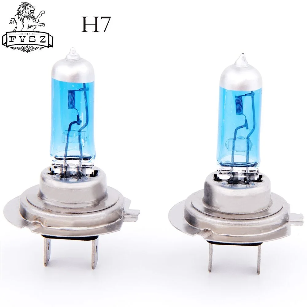 2 шт H7 12V 55W Автомобильные галогенные фары лампы 5000-6500K 1600Lm белый светильник автомобильный грыжа головной светильник дальнего света