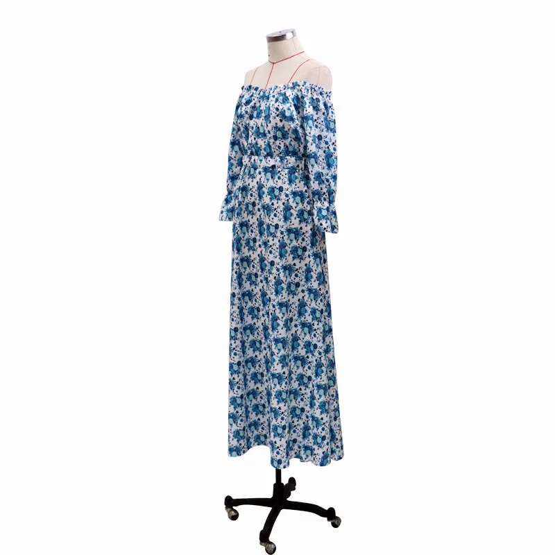 Женское пляжное платье в стиле бохо белое шифоновое с открытыми плечами и